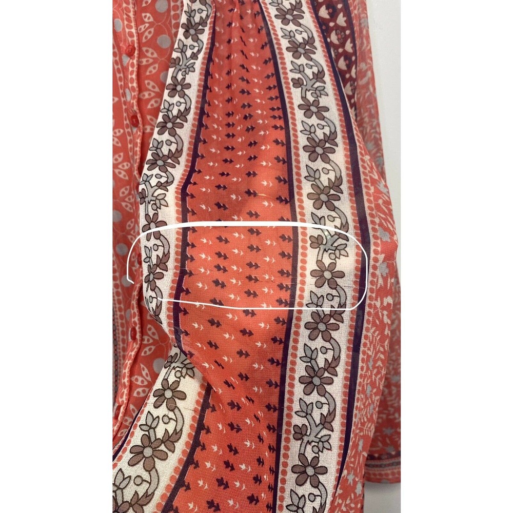 Free People Moonlight Miles Coral Floral Top Tunic - Picture 8 of 12